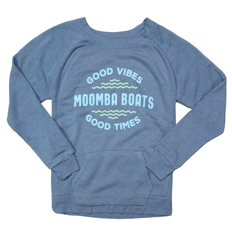Moomba Women's Angel Fleece  Sweatshirt - Stonewash Blue