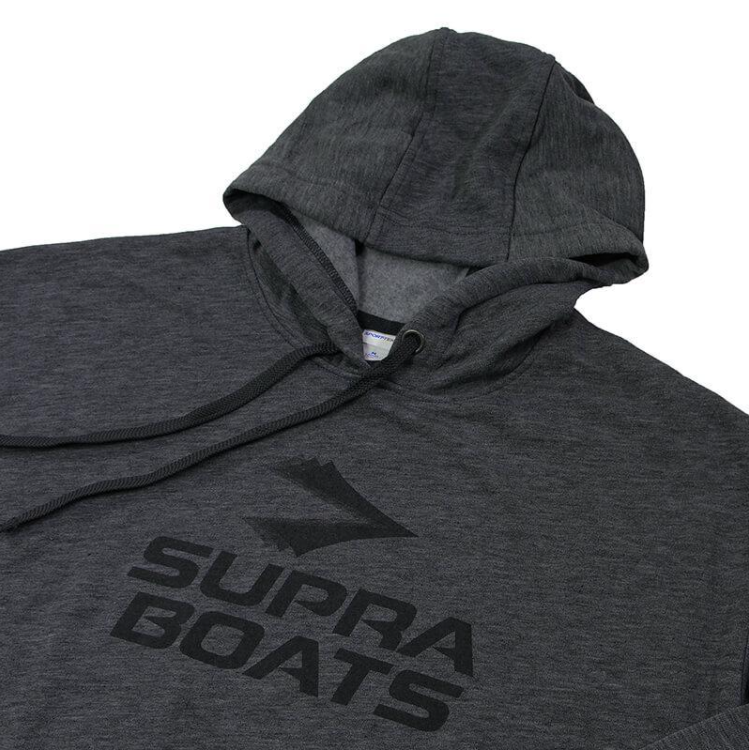 Supra Ladies Cropped Hoodie - Dark Grey Heather