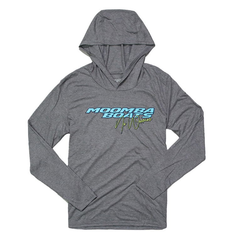 Moomba Script T-Shirt Hoodie - Grey Frost
