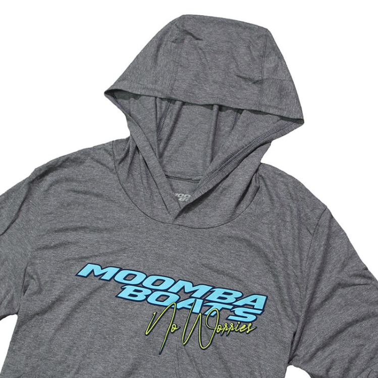 Moomba Script T-Shirt Hoodie - Grey Frost