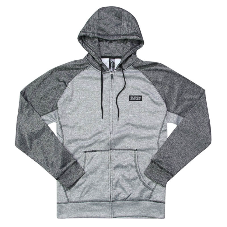 Supra Mainstay Raglan Zip Hoodie - Grey/Charcoal